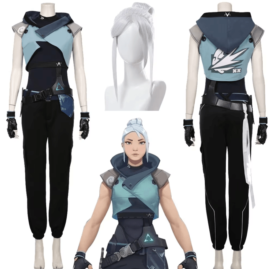Valorant Jett Cosplay Set l Real-Life Jett Outfit l Valorant Cosplay Gear for Fans - The Night Market