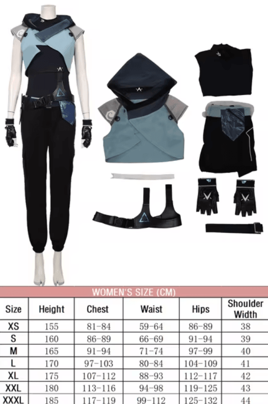 Valorant Jett Cosplay Set l Real-Life Jett Outfit l Valorant Cosplay Gear for Fans - The Night Market