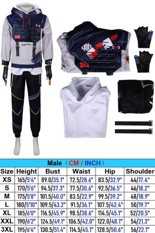 Valorant ISO Cosplay Set l Real-Life ISO Outfit l Valorant Cosplay Gear for Fans - The Night Market