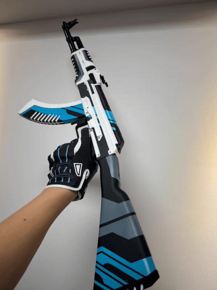 🔵 AK-47 | Ice Coaled Replica Display (CS2 Inspired Prop) - The Night Market