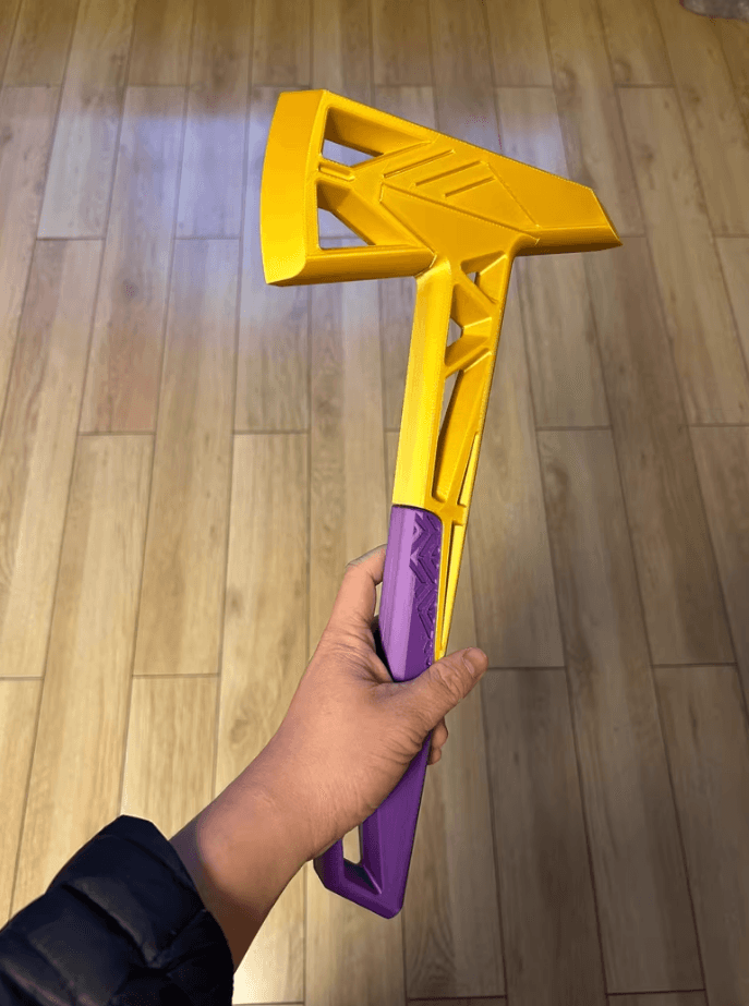 ⚔️ Valorant Prime Axe Replica | Yellow & Purple Melee Skin Prop - The Night Market