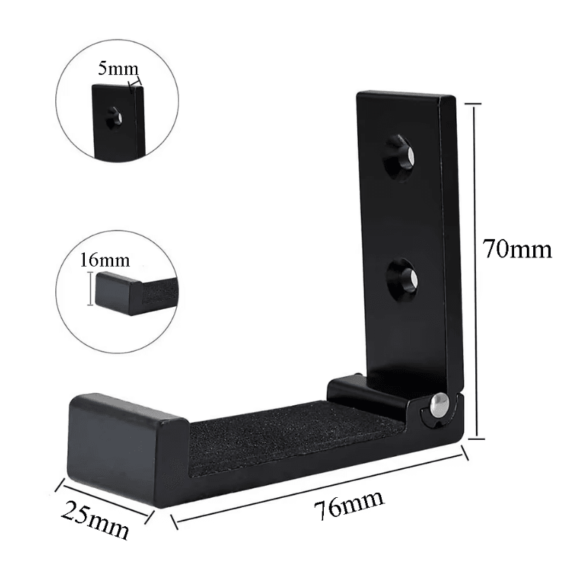 2PCS Foldable Indoor Gun Racks l Wall Mount Gun Hangers with Padding for Valorant Prop Guns - The Night Market