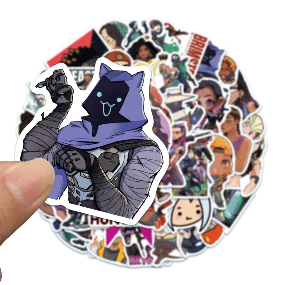 Mystery Valorant Agent Sticker Pack – 50+ Random Stickers Inspired by All Agents🎯 - The Night Market
