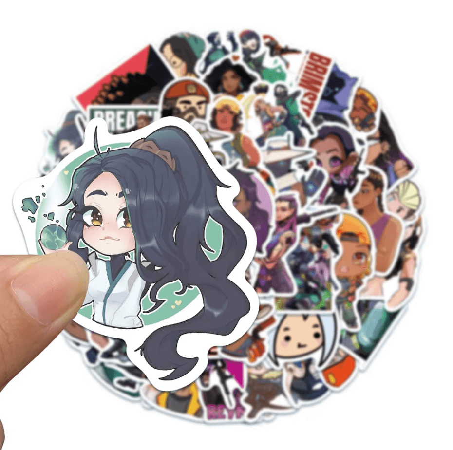 Mystery Valorant Agent Sticker Pack – 50+ Random Stickers Inspired by All Agents🎯 - The Night Market