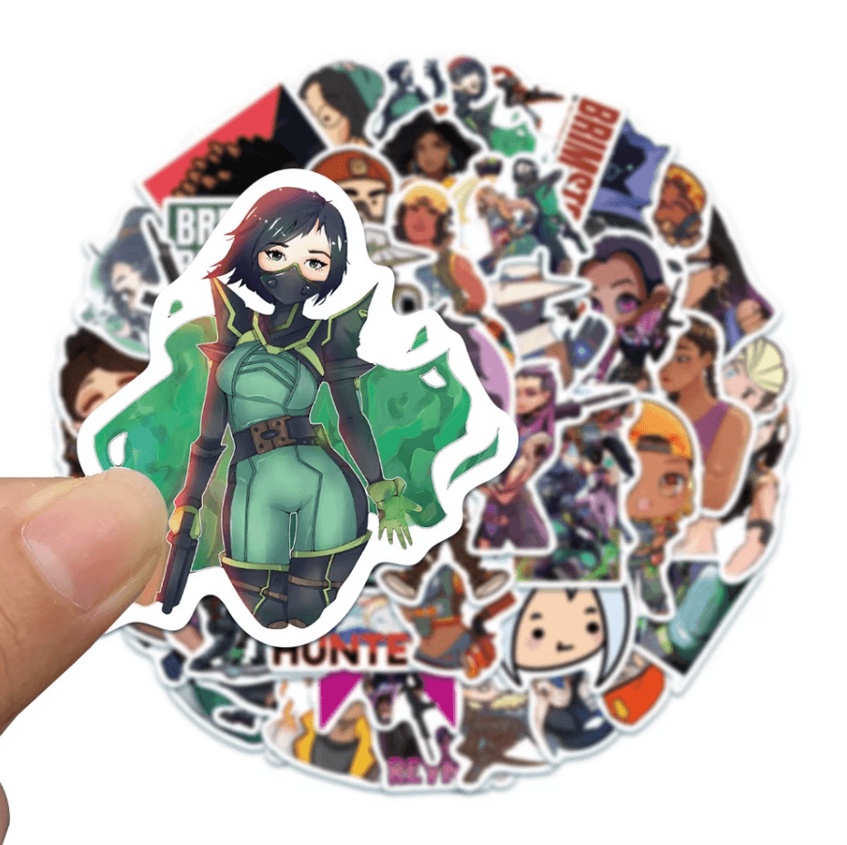 Mystery Valorant Agent Sticker Pack – 50+ Random Stickers Inspired by All Agents🎯 - The Night Market