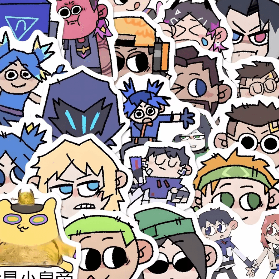 Mystery Valorant Agent Sticker Pack – 50+ Random Stickers Inspired by All Agents🎯 - The Night Market