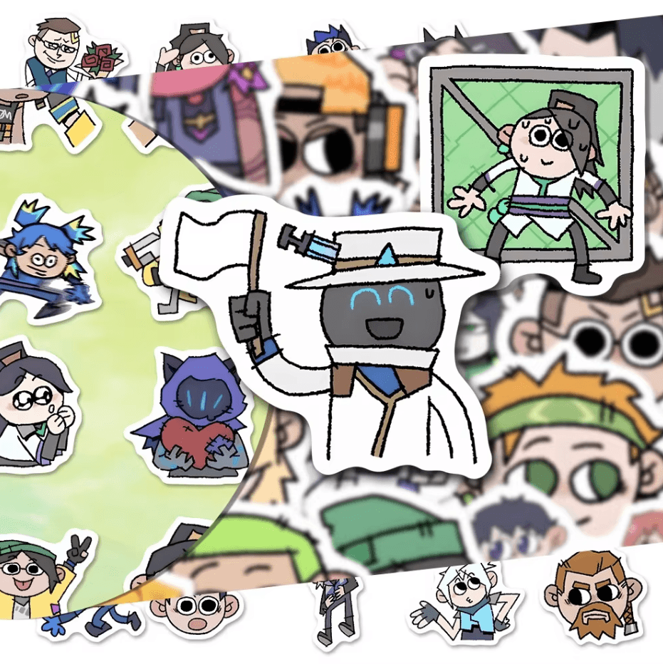 Mystery Valorant Agent Sticker Pack – 50+ Random Stickers Inspired by All Agents🎯 - The Night Market