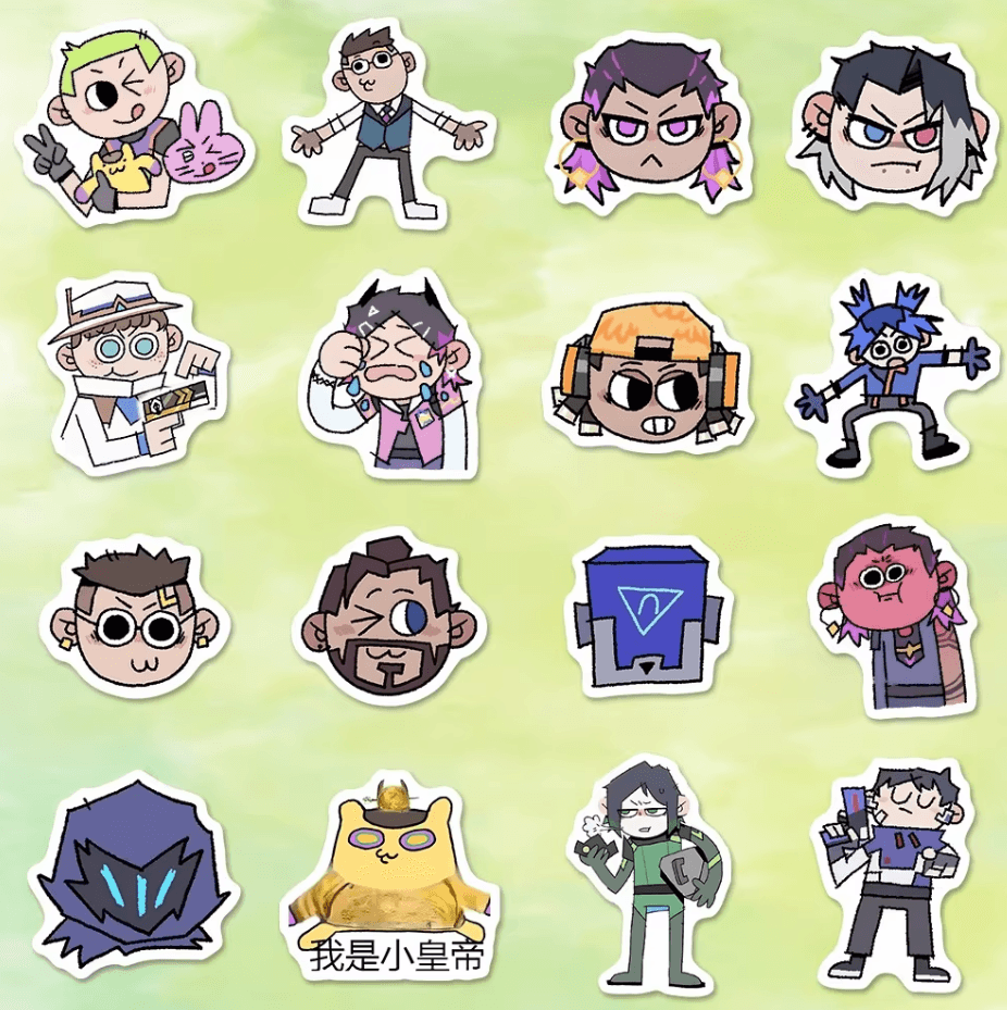 Mystery Valorant Agent Sticker Pack – 50+ Random Stickers Inspired by All Agents🎯 - The Night Market