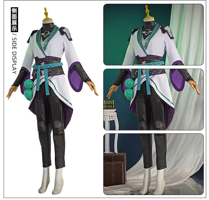 Sage Cosplay Outfit with Wing Accessory | Valorant Agent Costume IRL