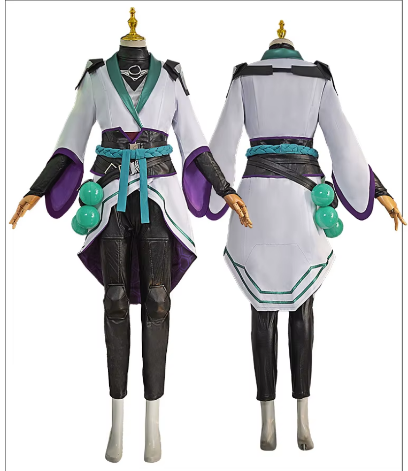 Sage Cosplay Outfit with Wing Accessory | Valorant Agent Costume IRL