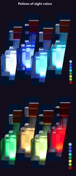 Minecraft Medicine Bottle LED Light – Pixel Potion Lamp for Gamers, Desk Decor & Collectors