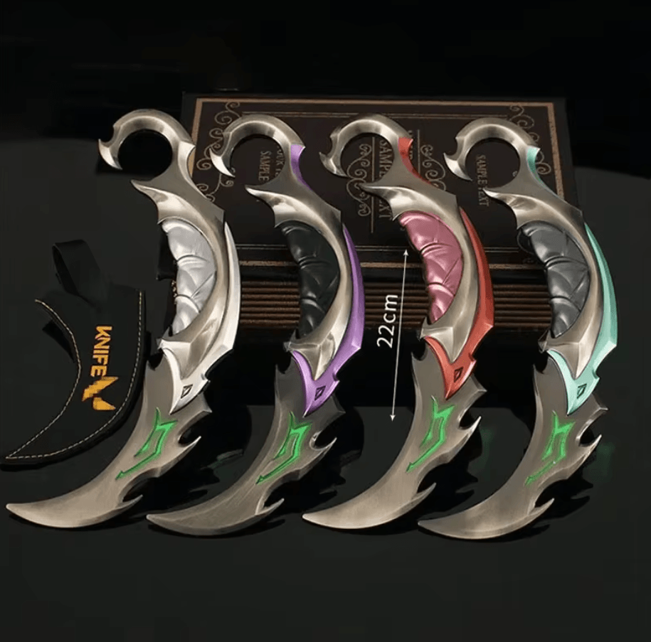 Luminous Reaver Karambit V4 l Real-Life Valorant Knife l Reaver Skin Prop for Collectors - The Night Market