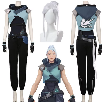 Valorant Jett Cosplay Set l Real-Life Jett Outfit l Valorant Cosplay Gear for Fans