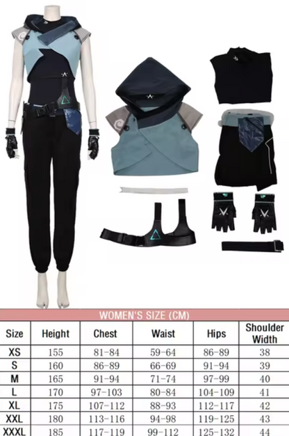 Valorant Jett Cosplay Set l Real-Life Jett Outfit l Valorant Cosplay Gear for Fans