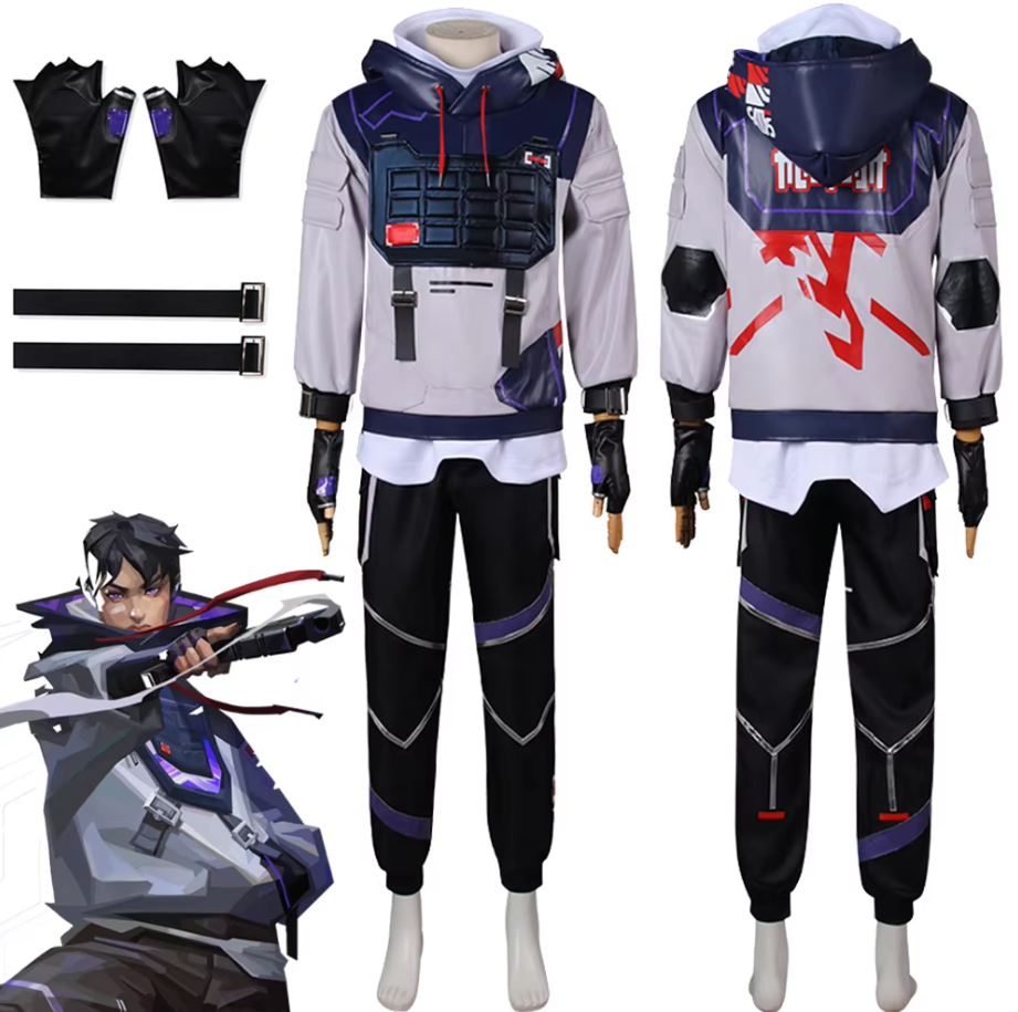 Valorant ISO Cosplay Set l Real-Life ISO Outfit l Valorant Cosplay Gear for Fans