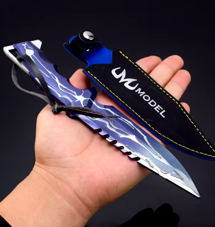 LED Valorant Smite Knife l Real-Life Valorant Weapon Prop l Gaming Decor for Fans