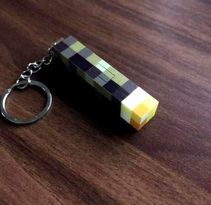 Minecraft Torch Lamp Keychain