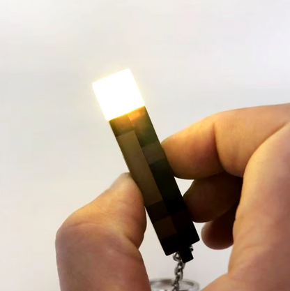 Minecraft Torch Lamp Keychain