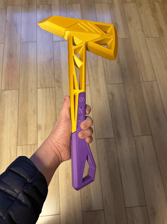 ⚔️ Valorant Prime Axe Replica | Yellow & Purple Melee Skin Prop - The Night Market