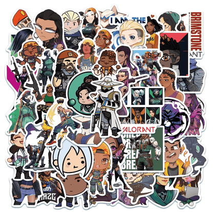 Mystery Valorant Agent Sticker Pack – 50+ Random Stickers Inspired by All Agents🎯 - The Night Market