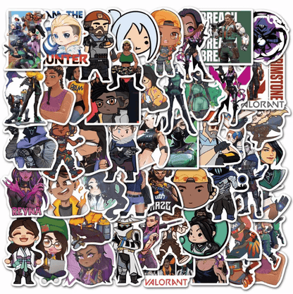 Mystery Valorant Agent Sticker Pack – 50+ Random Stickers Inspired by All Agents🎯 - The Night Market