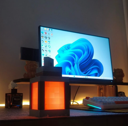 Minecraft Mini Lantern Light – Pixel Torch Lamp for Gamers, Desk Decor & Collectors