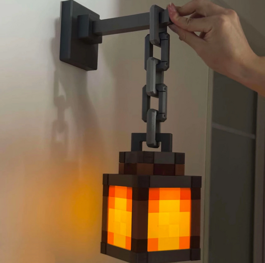 Minecraft Mini Lantern Light – Pixel Torch Lamp for Gamers, Desk Decor & Collectors