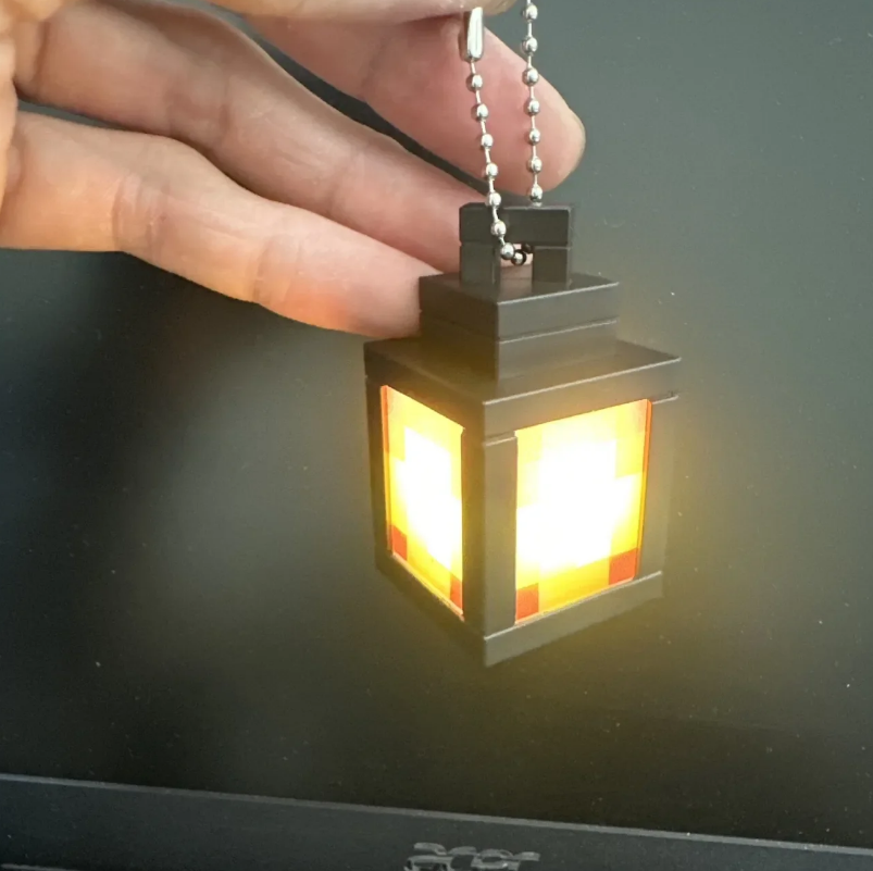 Minecraft Mini Lantern Light – Pixel Torch Lamp for Gamers, Desk Decor & Collectors