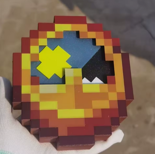 Minecraft Pixel Clock – 24-Hour High-Quality 3D Printed Trend Clock for Wall or Desk Décor