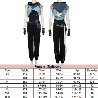 Valorant Jett Cosplay Costume – Full Outfit Set for Anime, Gaming Conventions & Halloween