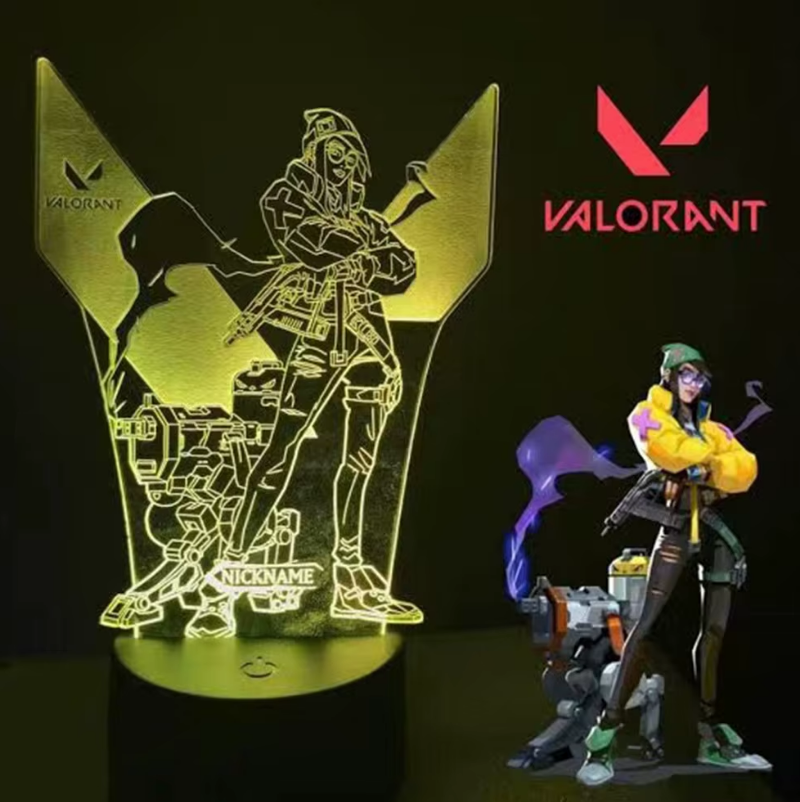 LED Valorant Agent Lamp – Night Market Desk Light | Gaming Room Decor & Collectible Gift
