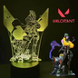 LED Valorant Agent Lamp – Night Market Desk Light | Gaming Room Decor & Collectible Gift