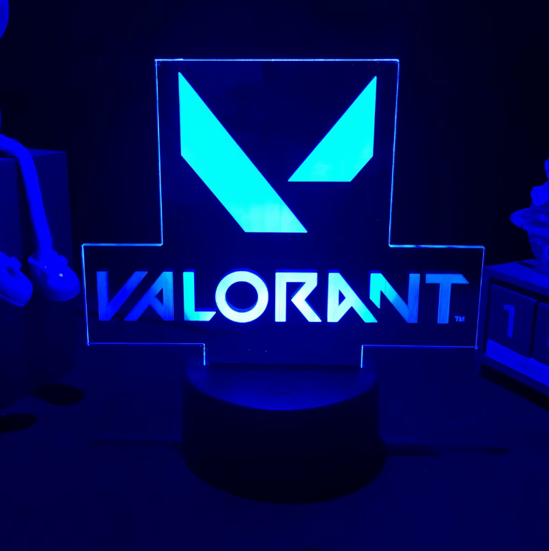 LED Valorant Agent Lamp – Night Market Desk Light | Gaming Room Decor & Collectible Gift