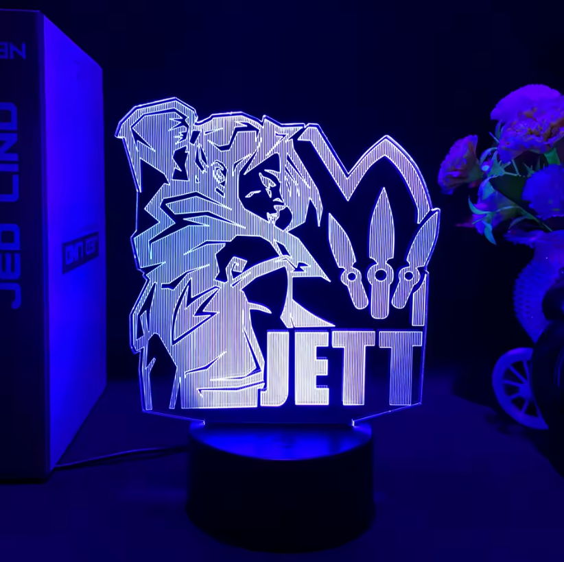 LED Valorant Agent Lamp – Night Market Desk Light | Gaming Room Decor & Collectible Gift