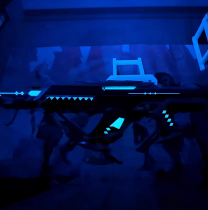 Night Market LED Kuronami Vandal – Real-Life Rifle Replica | Illuminated Gaming Display Prop & Collectible