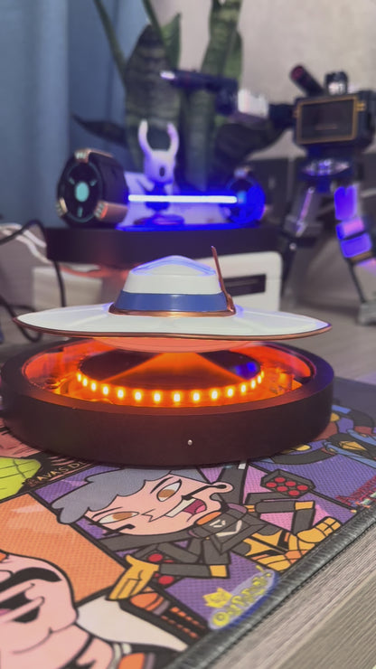 Cypher Magnetic Levitating Hat – Valorant Desk Light Display | Floating Hat Collectible for Valorant Fans | Cypher-Inspired Gamer Room Decor
